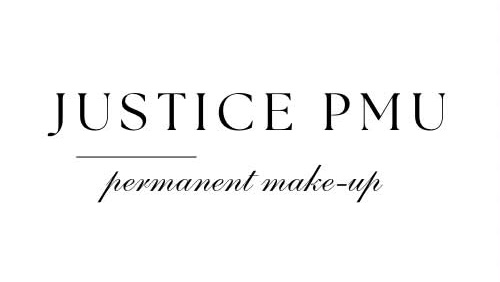 Justice PMU bryn og permanent make-up logo